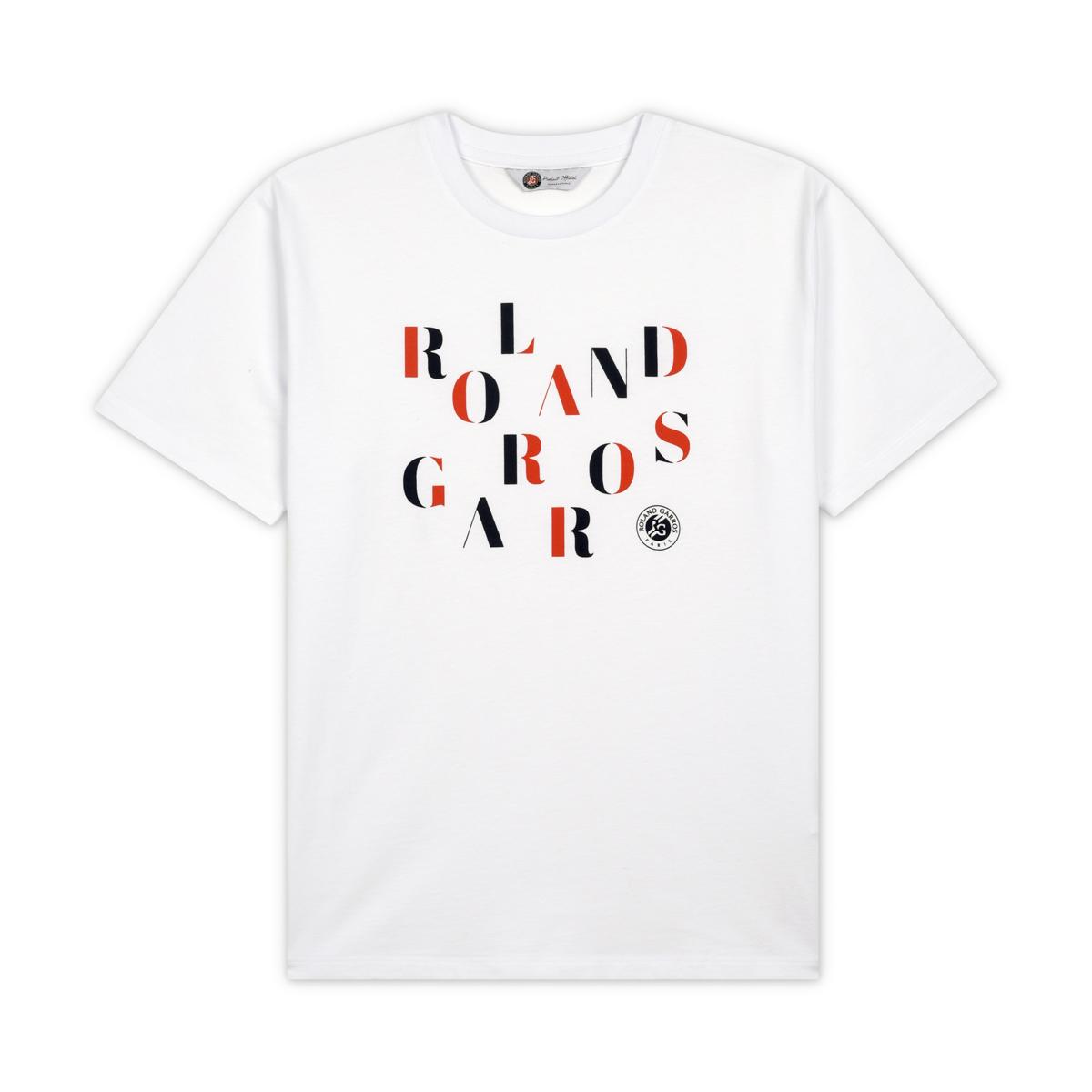 美しい Roland-Garros letters Store Roland-Garros | white - t-shirt man ウェア