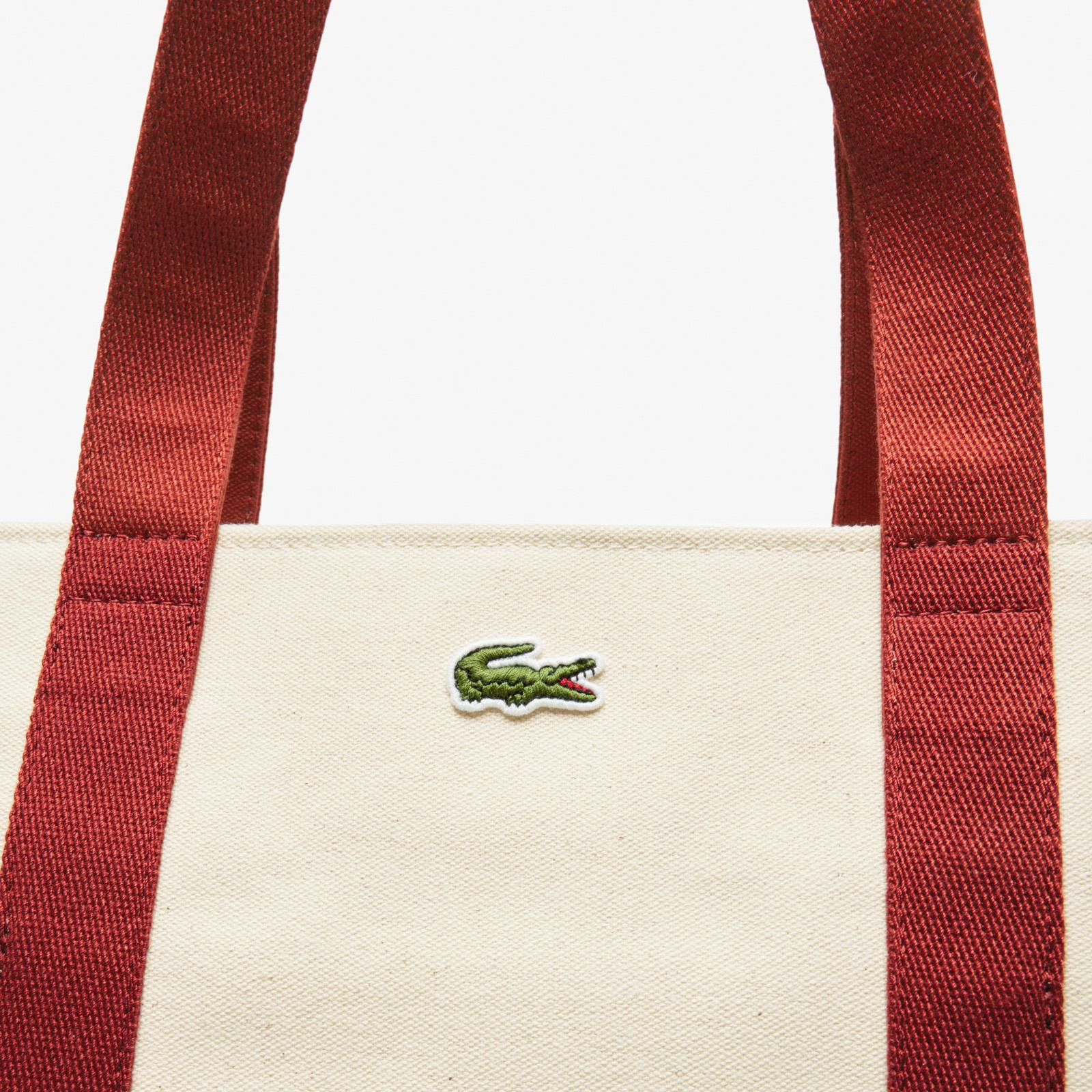 ★LACOSTE★ Women's Roland Garros Large Shopper Bag Red Stri Unisex Roland-Garros Edition Tote - All Women's Bags