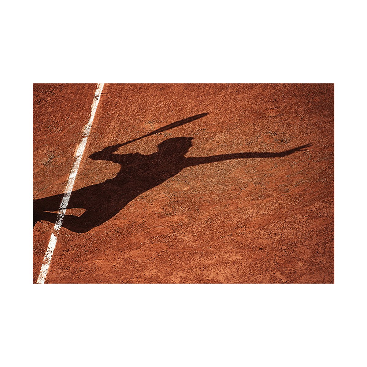  Photo  Terre battue Ombre  21 x 29 7 cm Roland Garros 