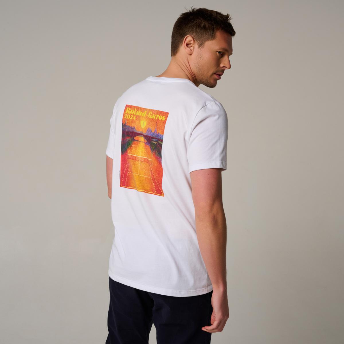 Roland Garros 2024 Men's Official Poster T-Shirt White