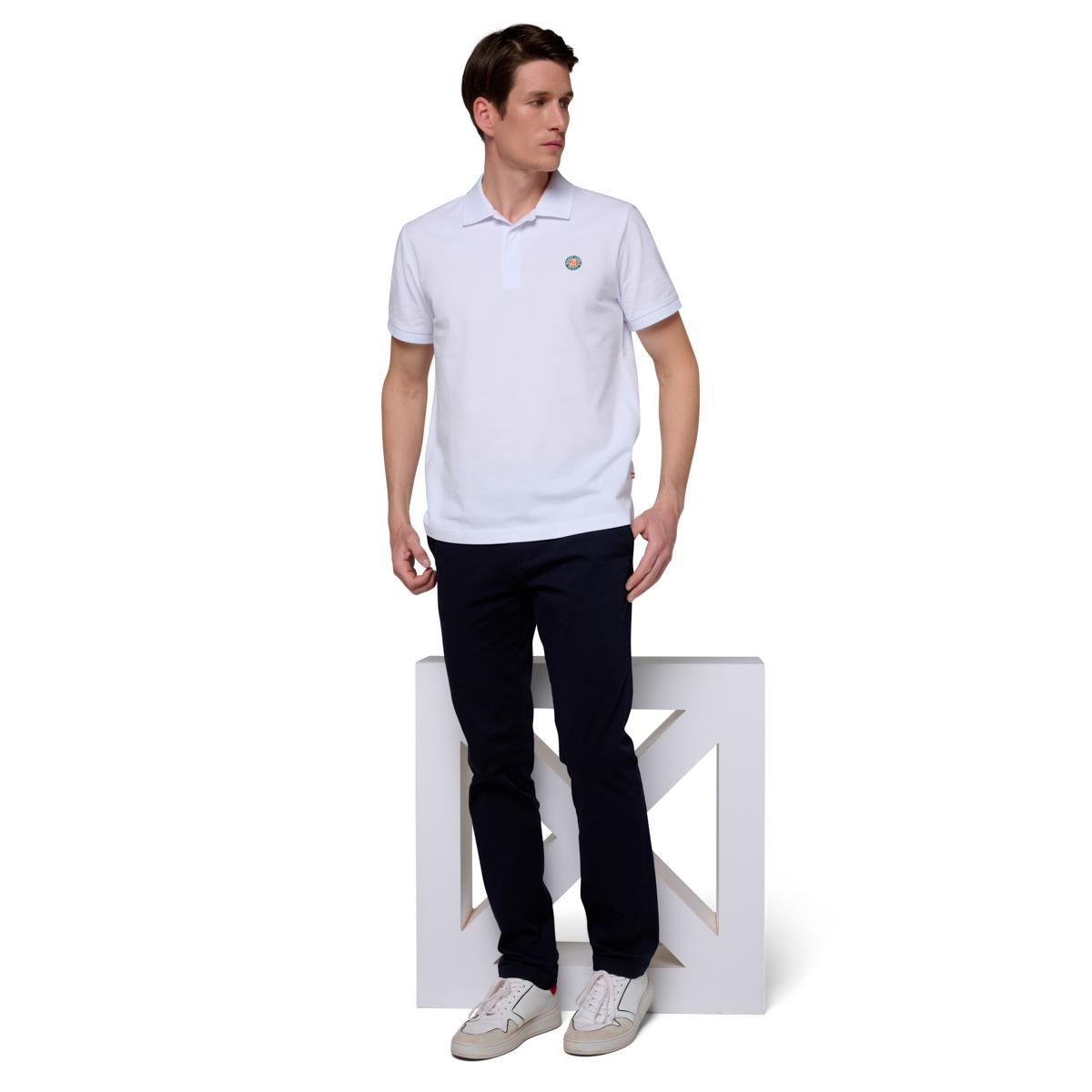 Man Basic Polo White Roland Garros Store