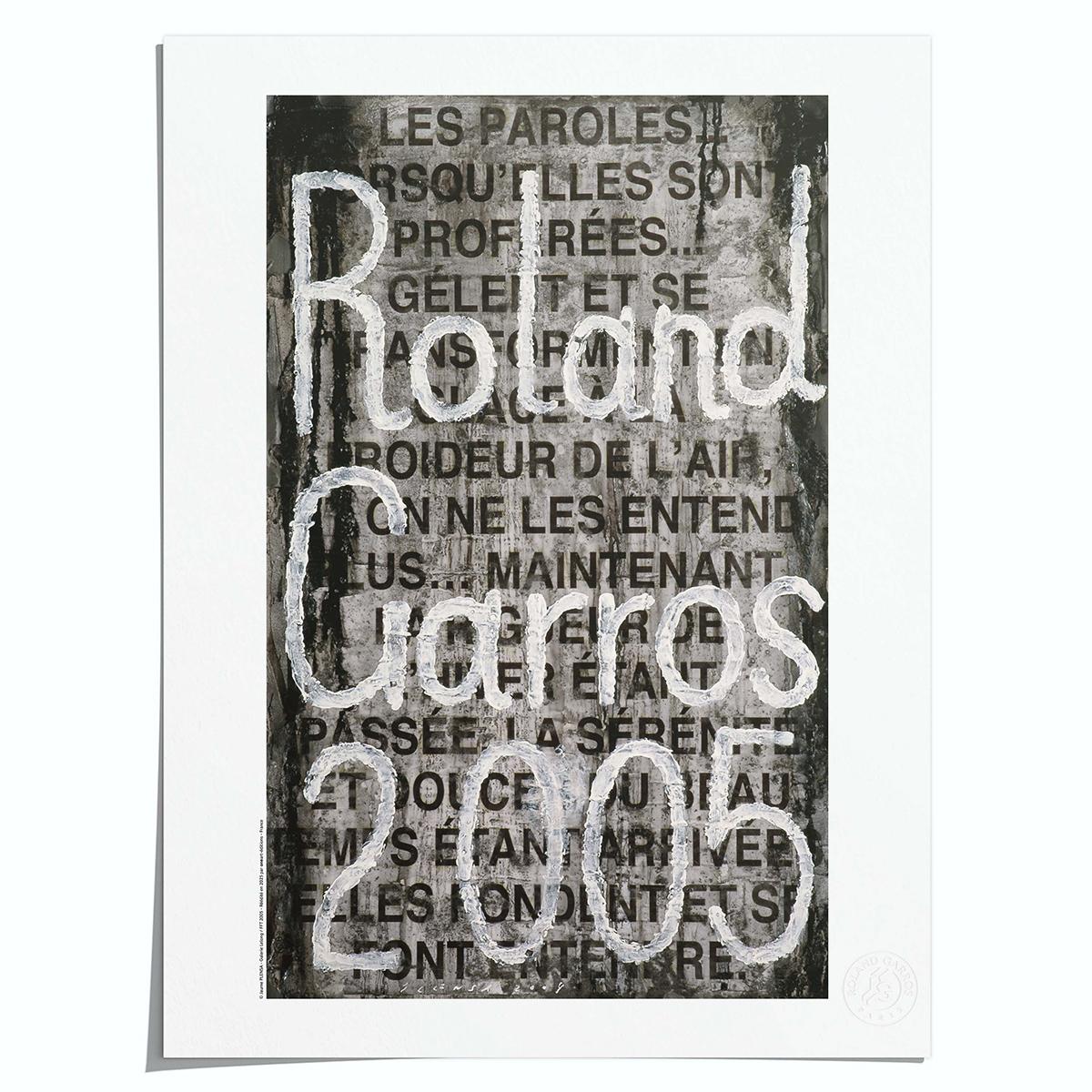 Oneart x Roland-Garros RG 2005 Poster50x70 cm in tub - Clay