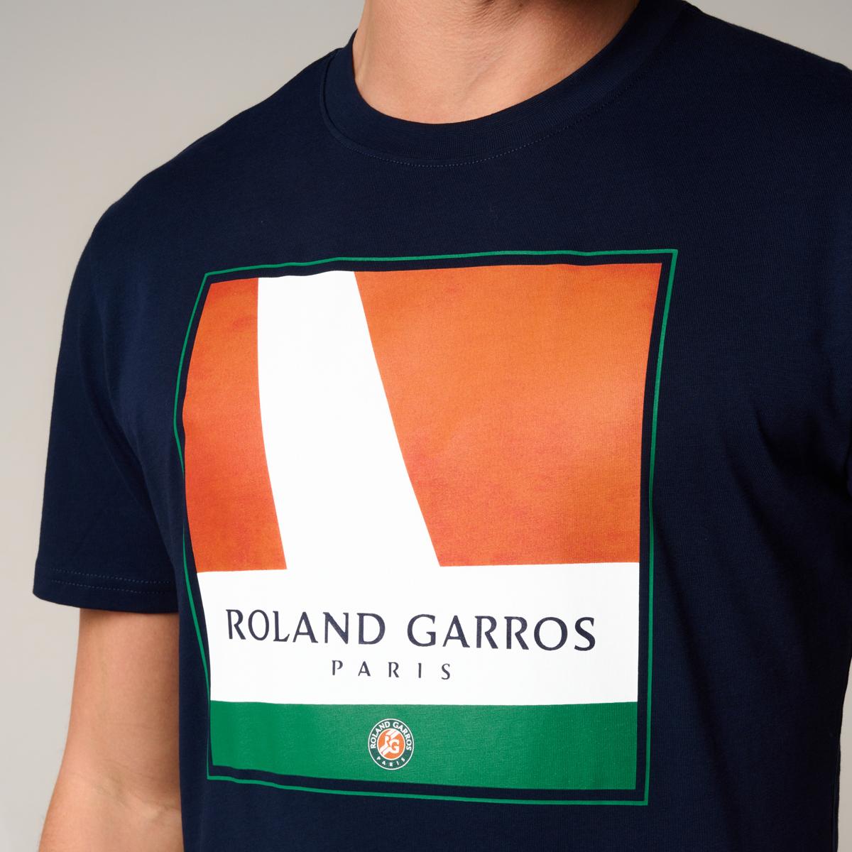 Roland-Garros line court men's t-shirt - Navy Blue | Roland-Garros
