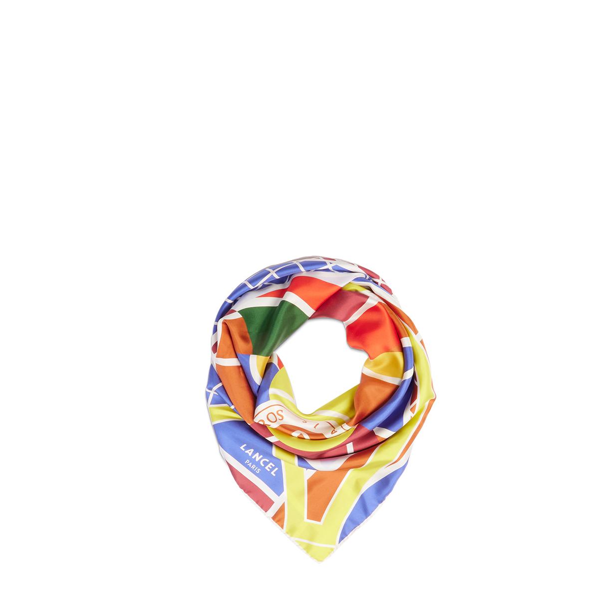 Lancel Paris x Roland-Garros 90cm Silk square - Multicolor