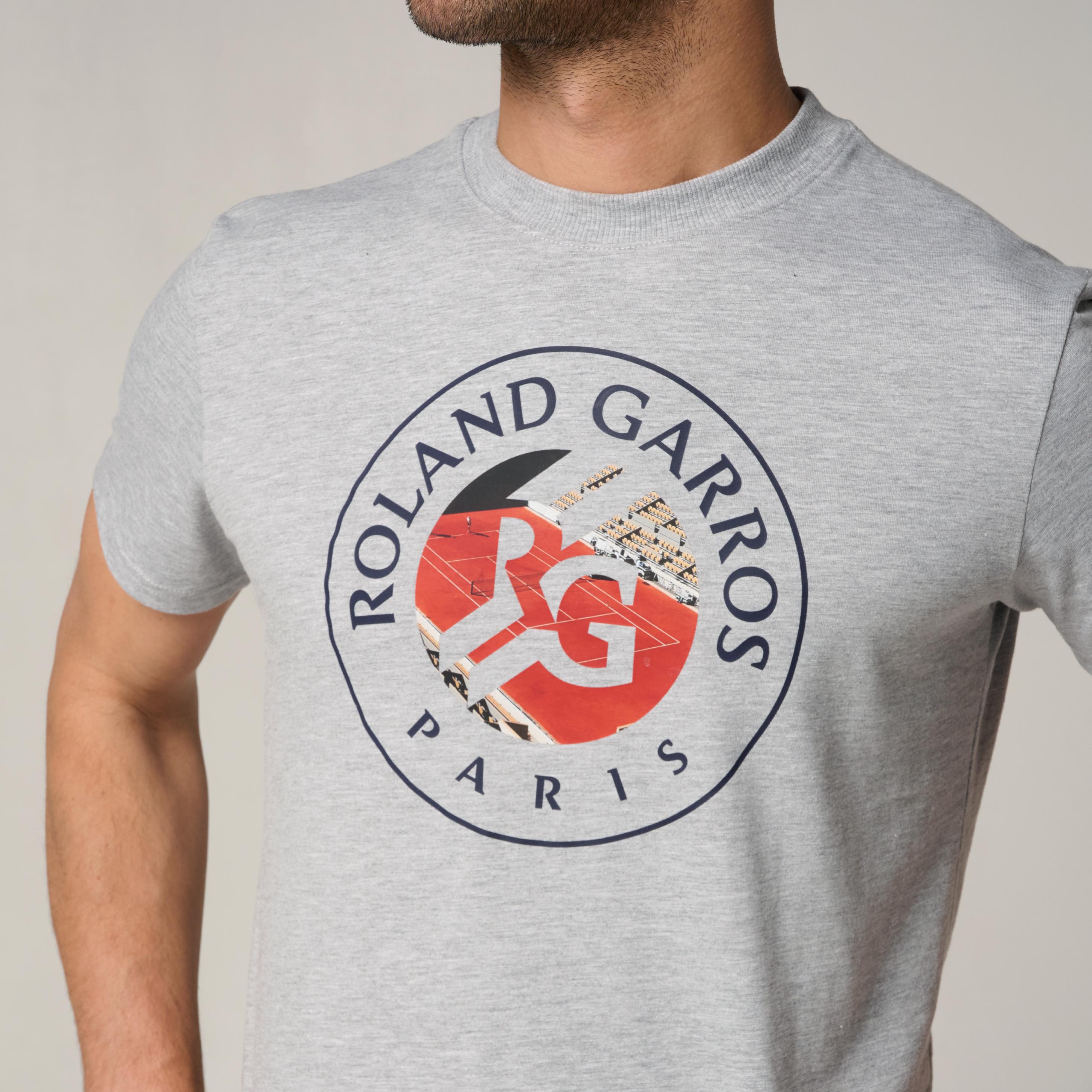 Roland-Garros man Court Logo Shirt - Grey | Roland-Garros Store