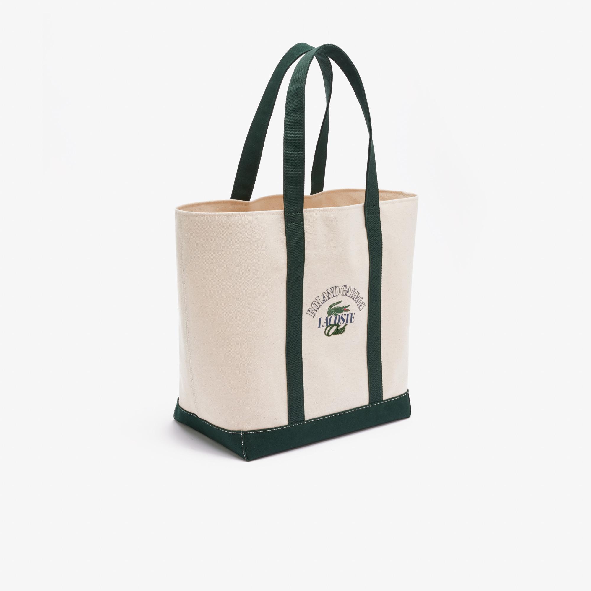 ★LACOSTE★ Women's Roland Garros Large Shopper Bag NF4945R5 Lacoste x Roland-Garros Shopping bag - Ecru | Roland-Garros