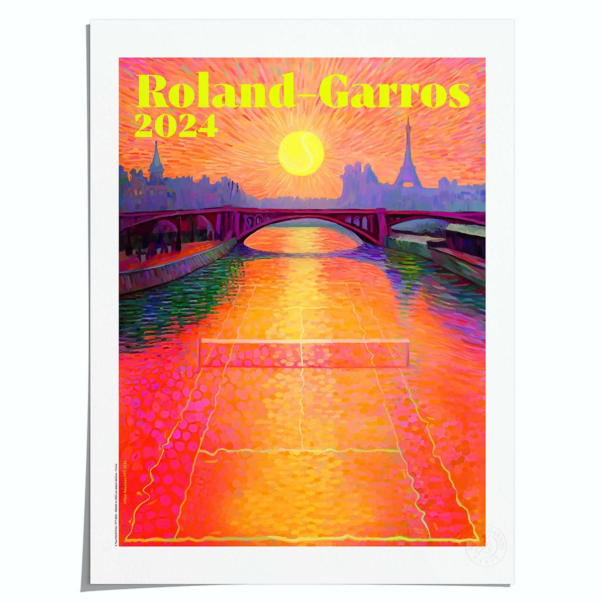 Oneart x Roland-Garros RG 2024 Poster50x70 cm in tub - Clay