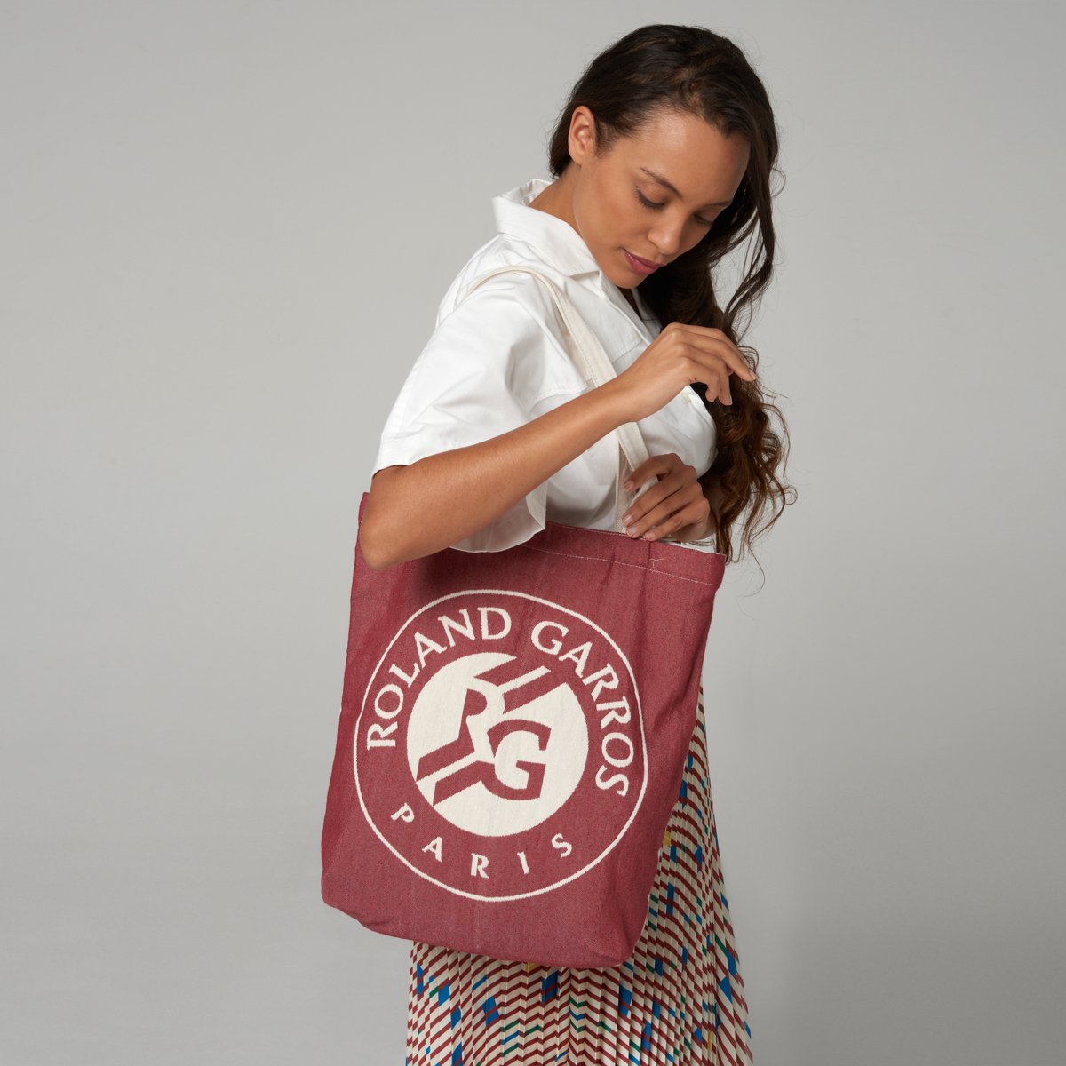 Roland-Garros Reusable Shopping Bag Ecru And Clay