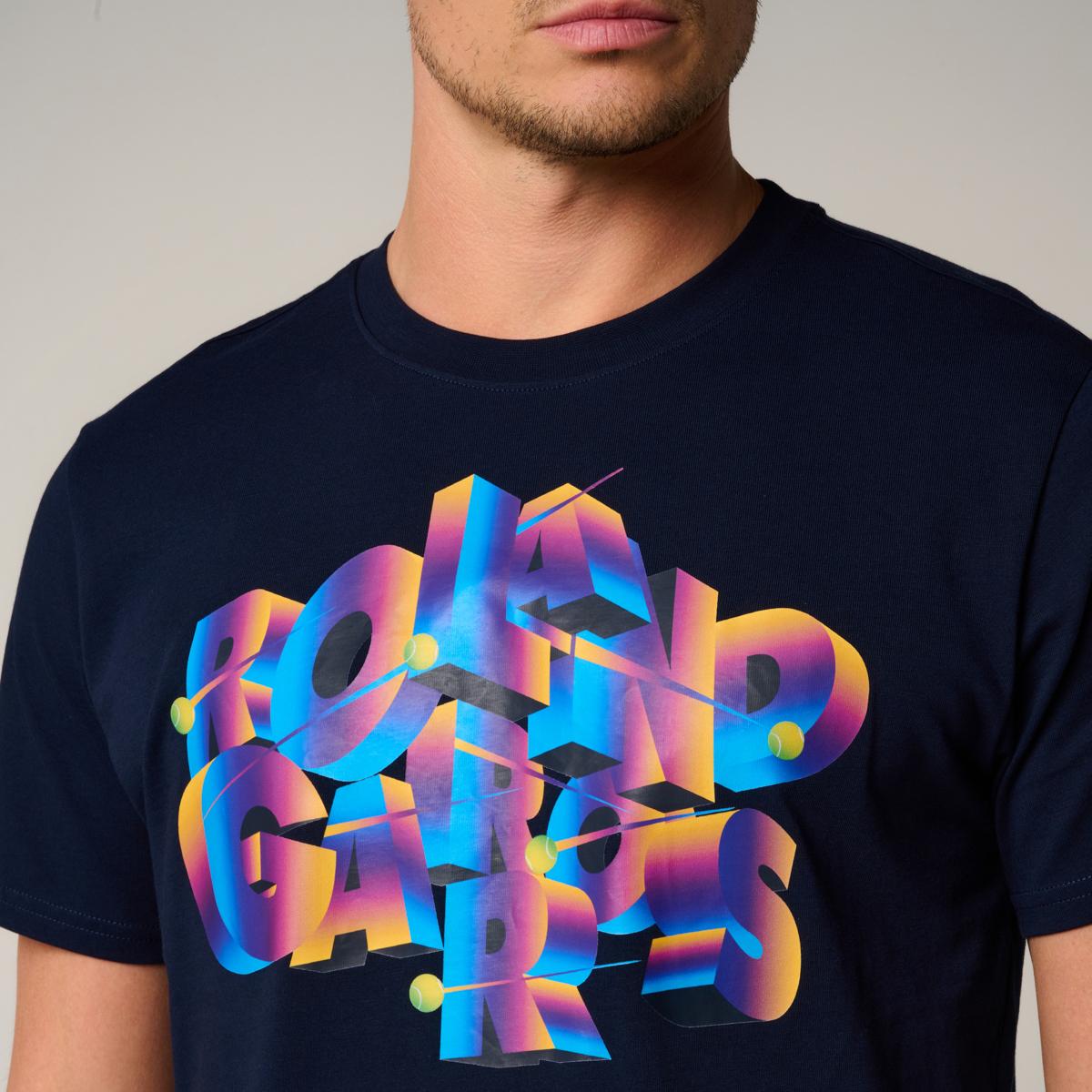 Roland-Garros Skyline man t-shirt - Navy | Roland-Garros Store