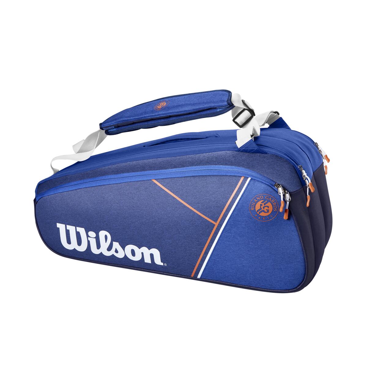 Wilson Roland Garros Team 3 Tennis Racket Bag - Grey - Racketworld UK