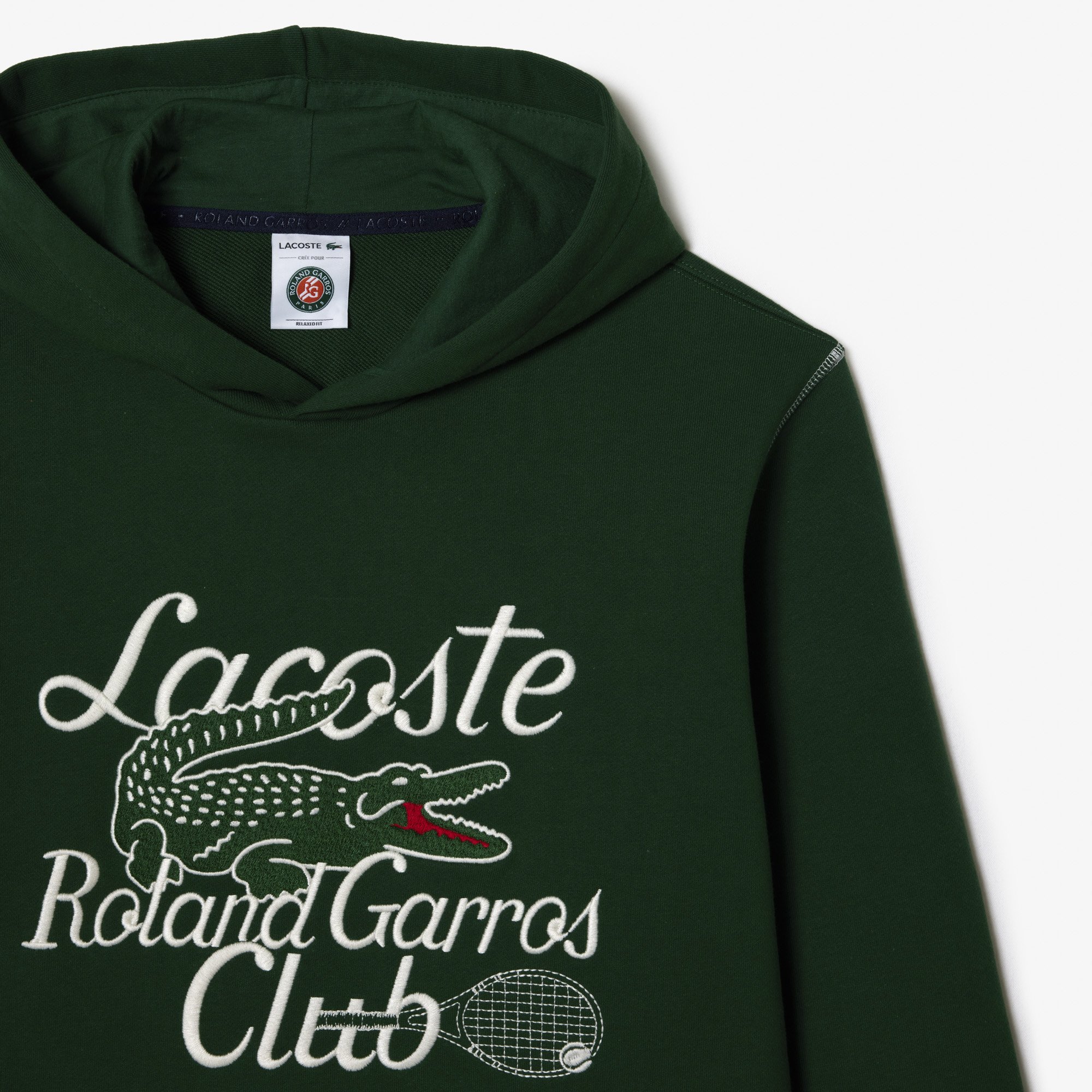 tro på kunstner Normal Lacoste Unisex Hoodie for Roland Garros - Green | Roland-Garros Store