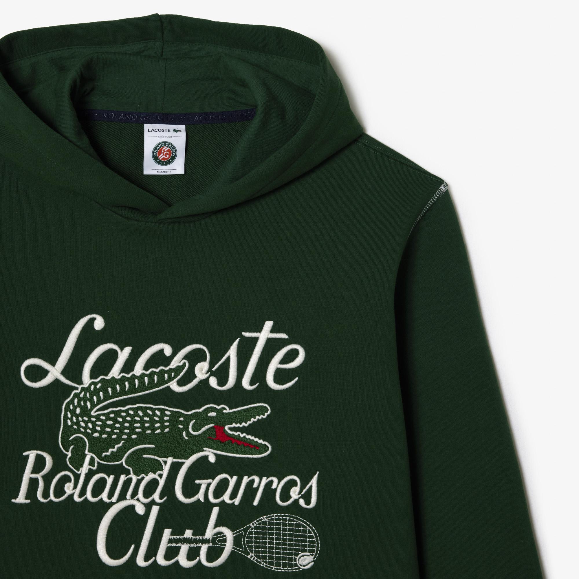 Lacoste Unisex Hoodie for Roland Garros - Green | Roland-Garros Store