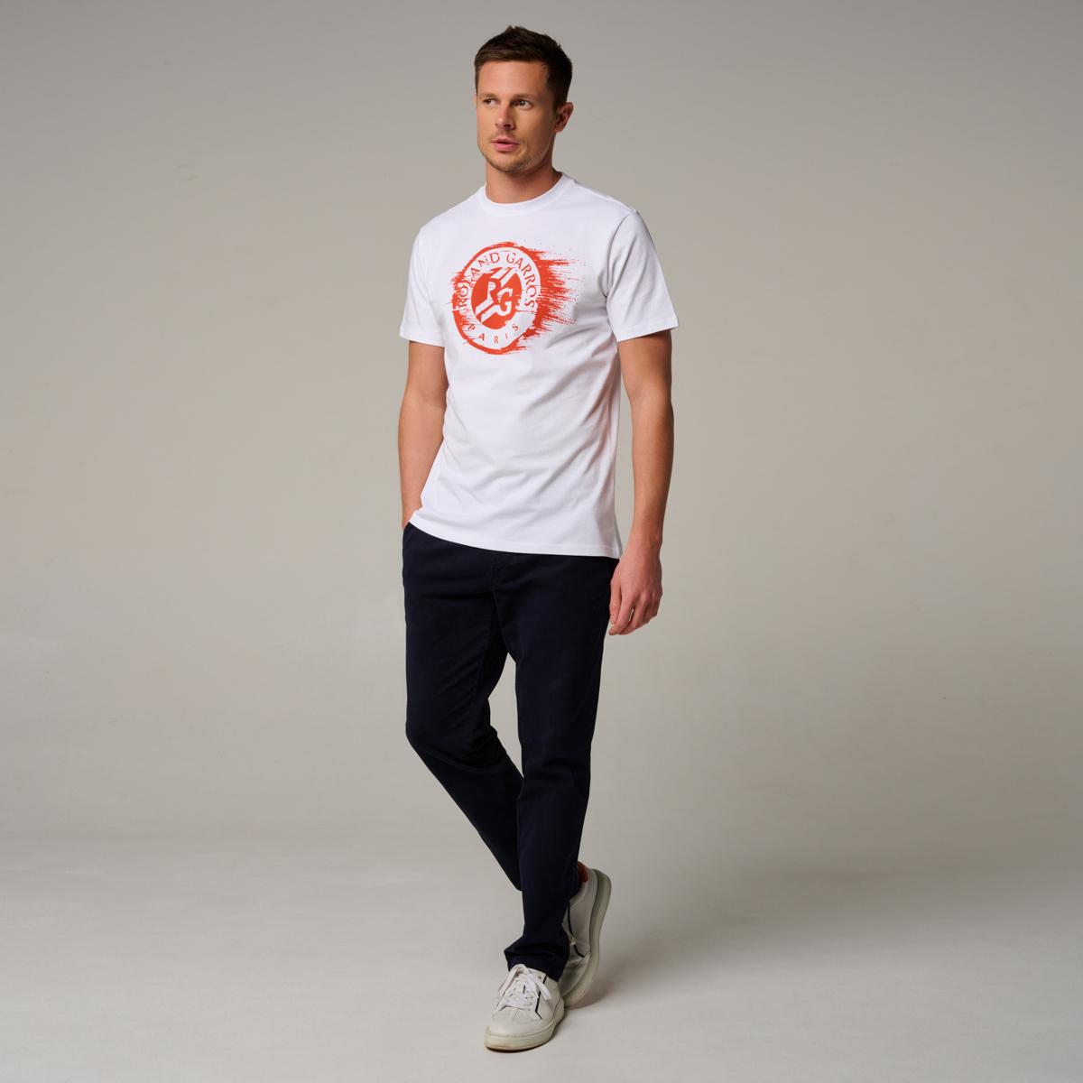 オンラインショップ White - t-shirt men's Logo Garros Roland | Store Roland-Garros ウェア