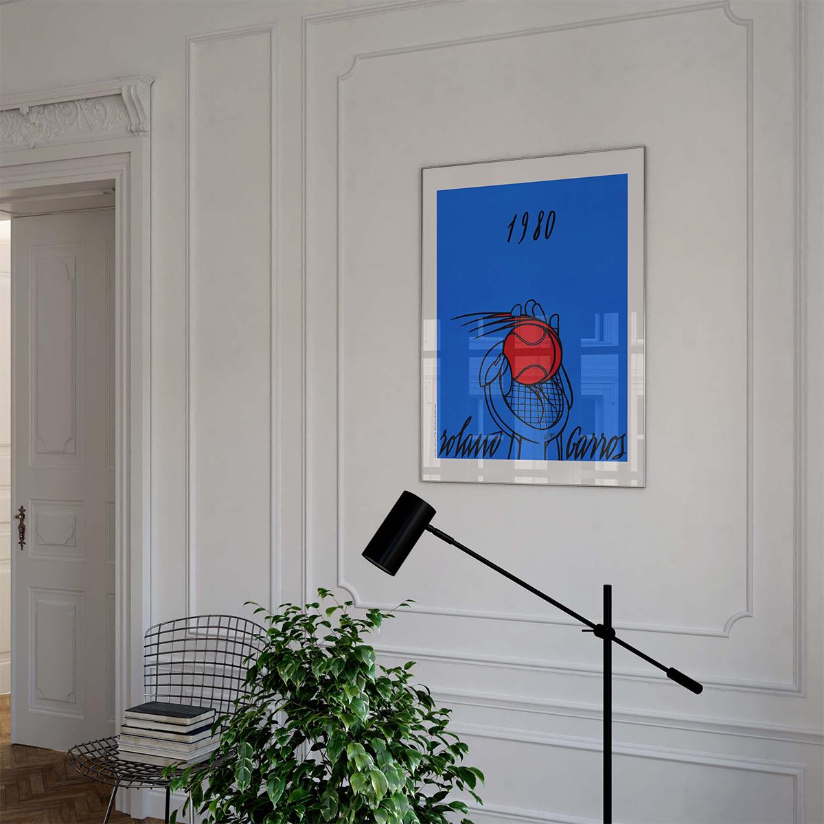 Oneart x Roland-Garros RG 1980 Poster50x70 cm in tub - Clay