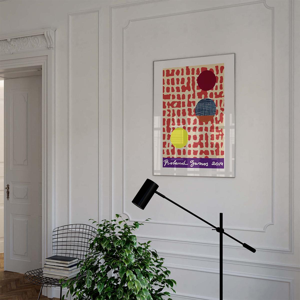 Oneart x Roland-Garros RG 2014 Poster50x70 cm in tub - Clay