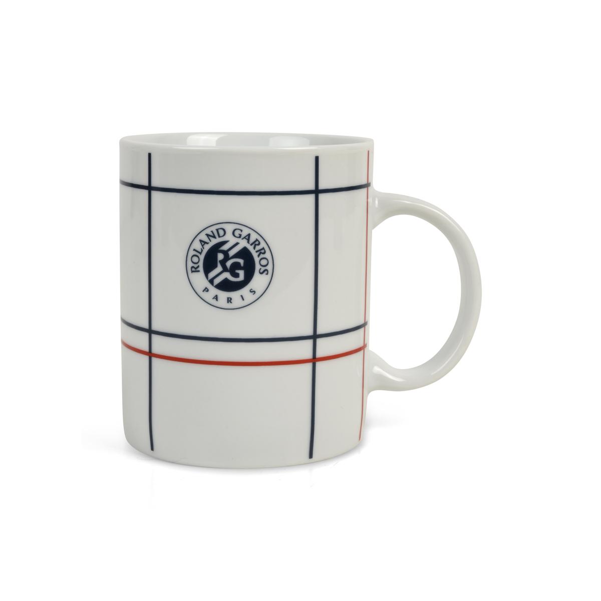Mug lignes Roland Garros - blanc | Roland-Garros Boutique