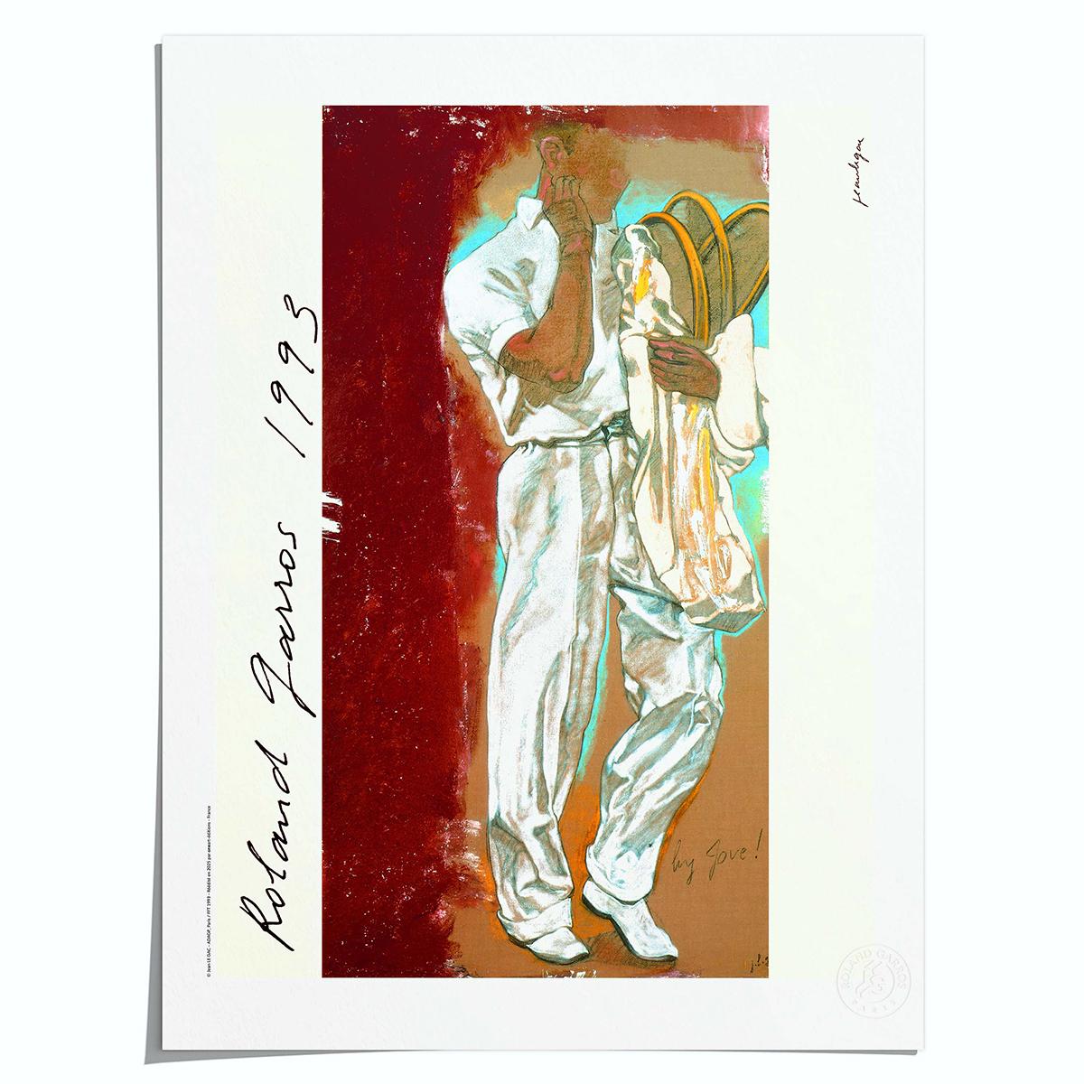 Oneart x Roland-Garros RG 1993 Poster50x70 cm in tub - Clay