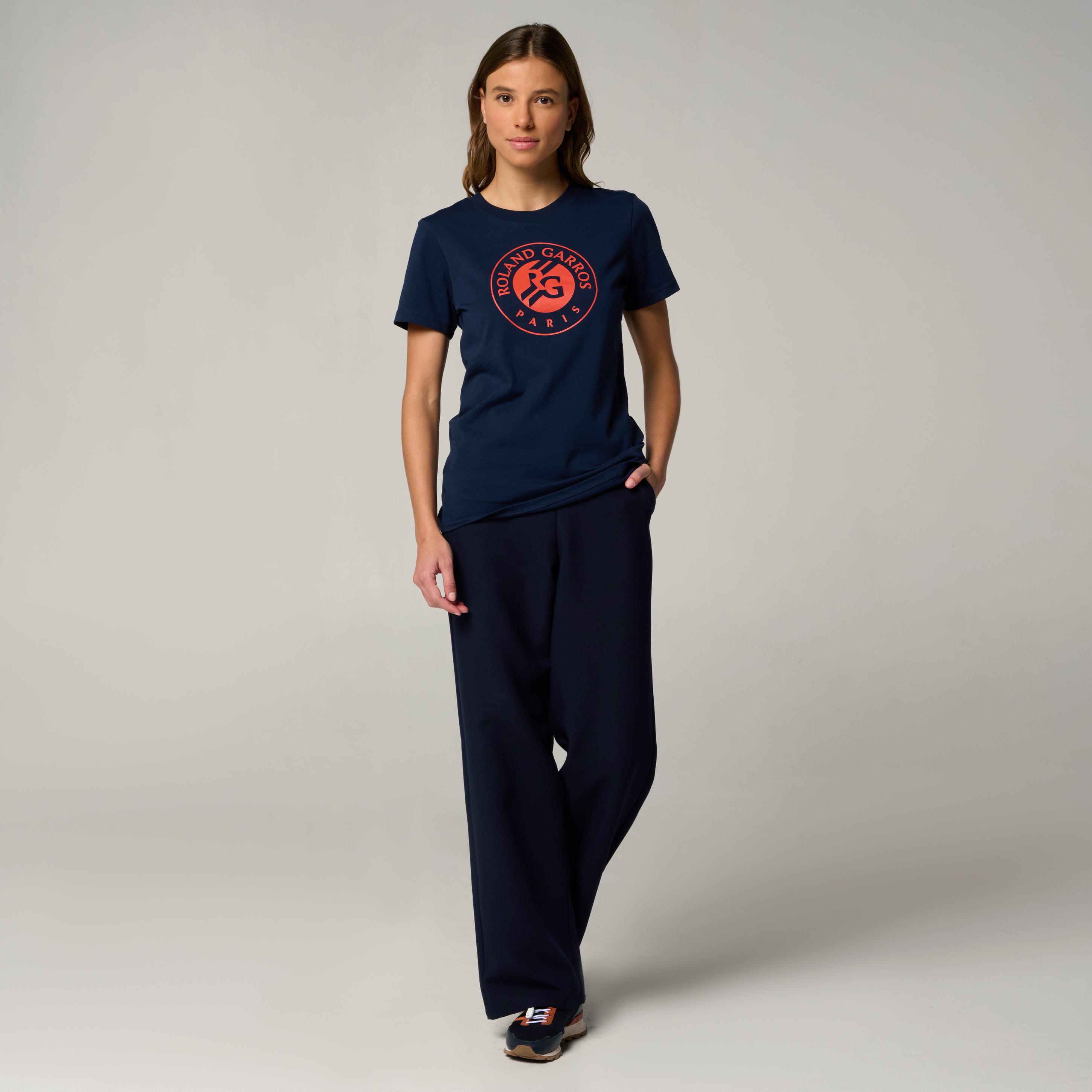 Roland-Garros woman logo T-shirt - Navy | Roland-Garros Store