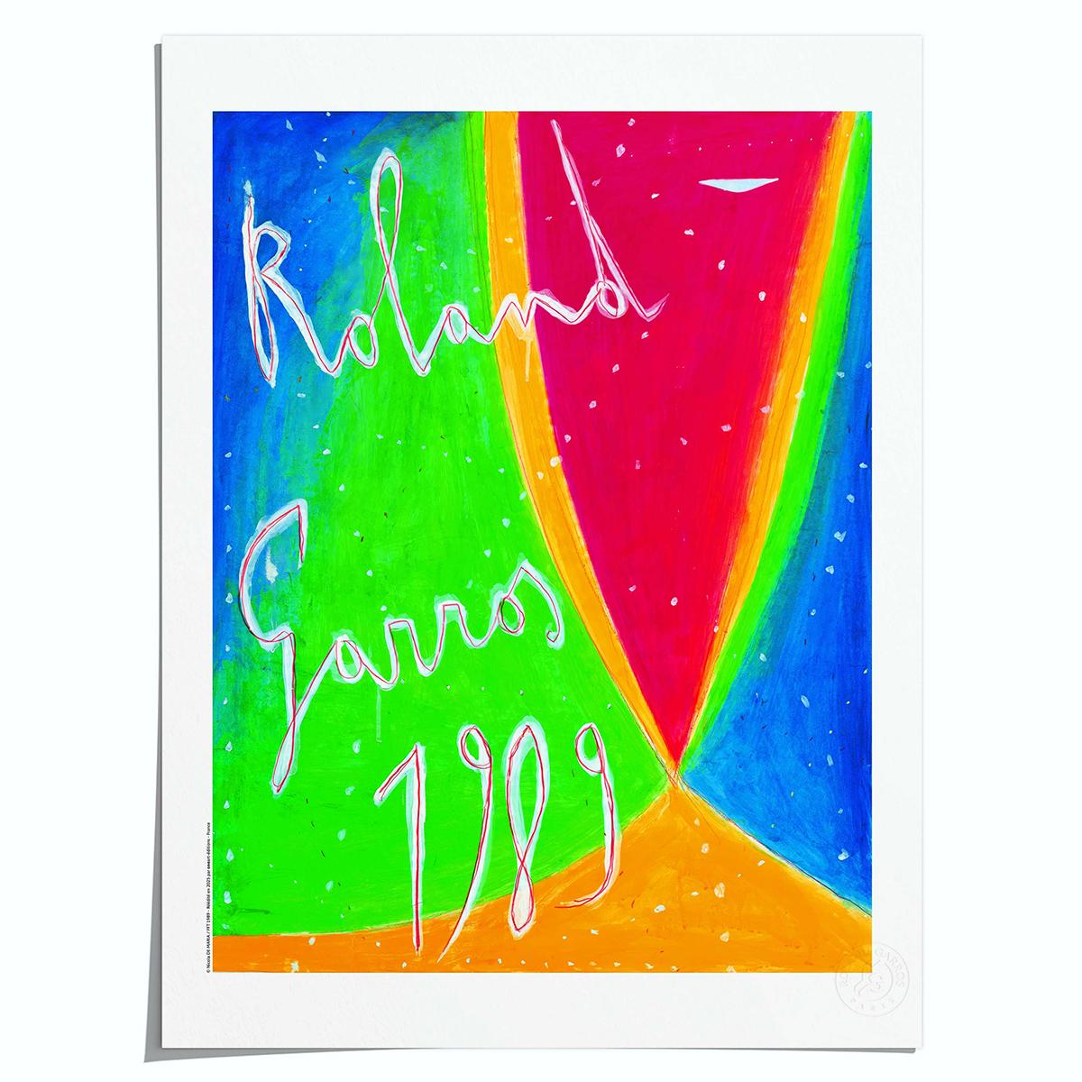 Oneart x Roland-Garros RG 1989 Poster50x70 cm in tub - Clay