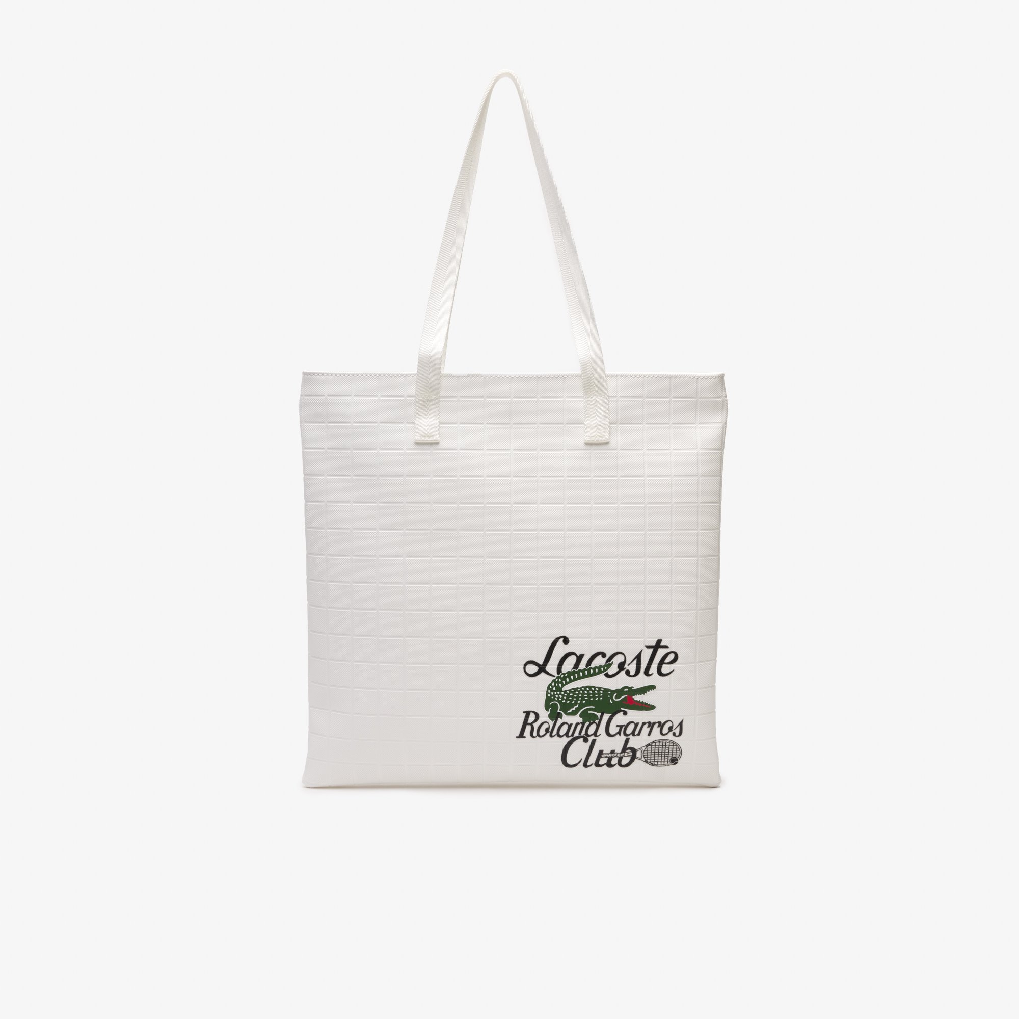 Lacoste Wmns Monogram Print Bag in White