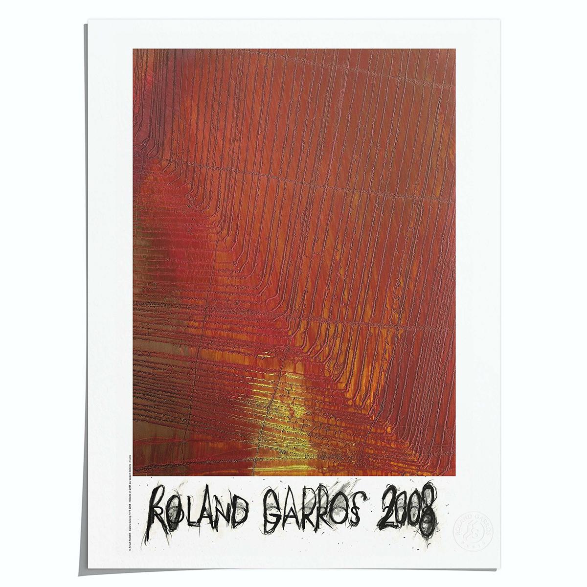 Oneart x Roland-Garros RG 2008 Poster50x70 cm in tub - Clay