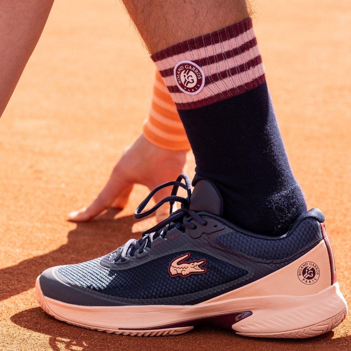 Chaussettes Ramasseur unisexe Lacoste x Roland Garros Marine