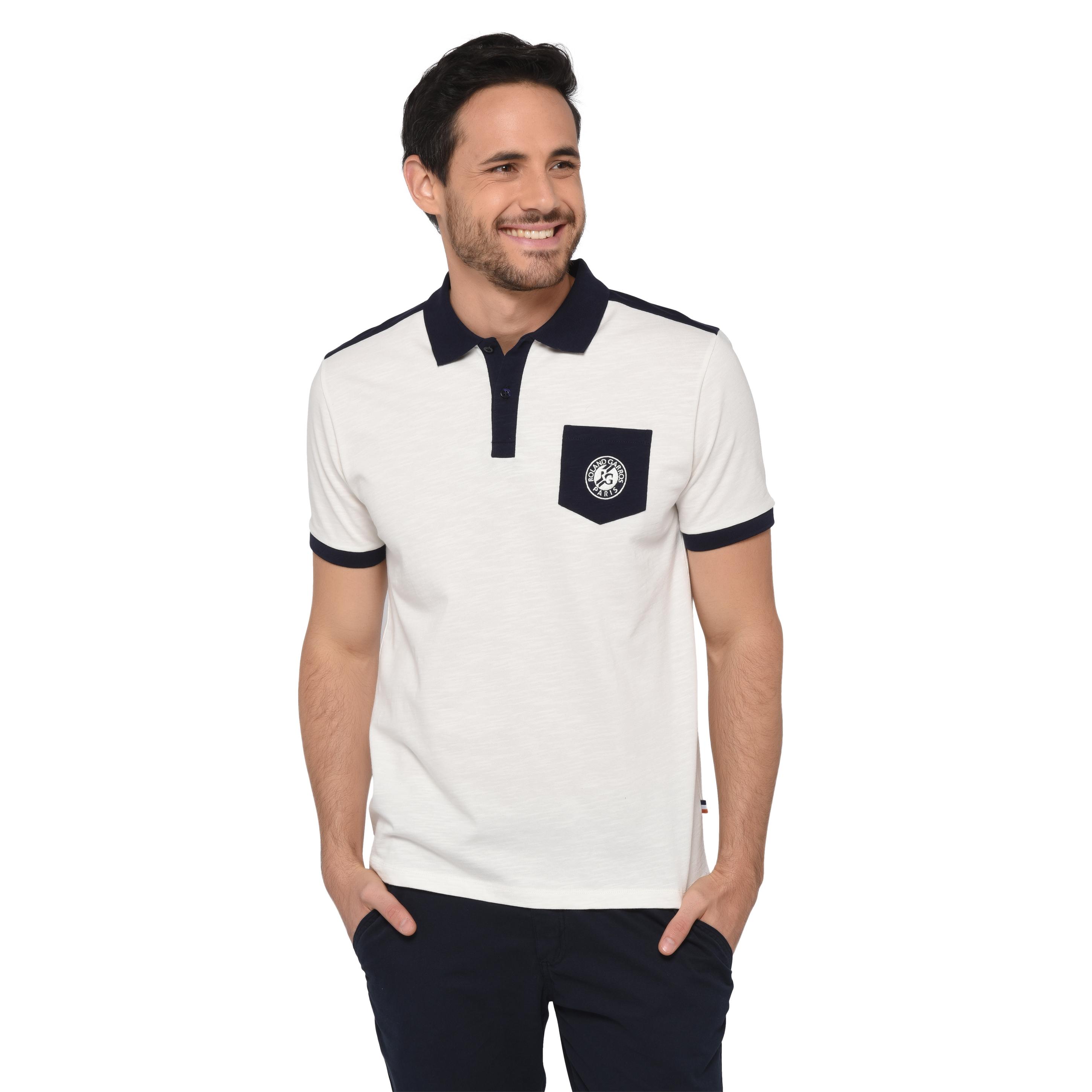 Men's Roland-Garros Short Sleeve with navy blue finish ...