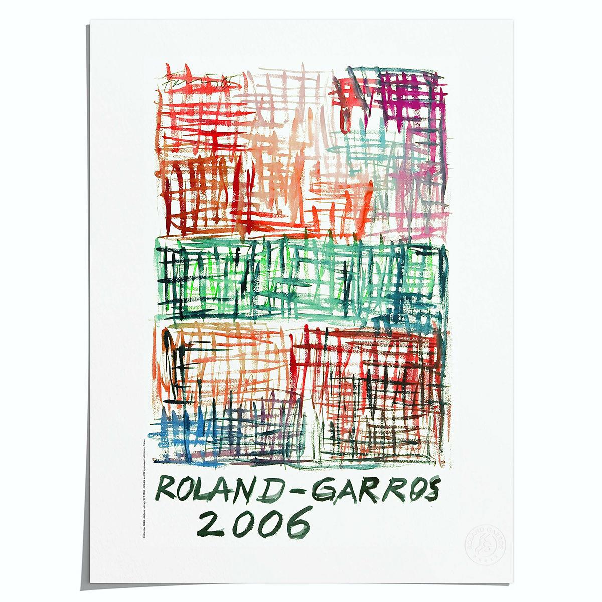 Oneart x Roland-Garros RG 2006 Poster50x70 cm in tub - Clay