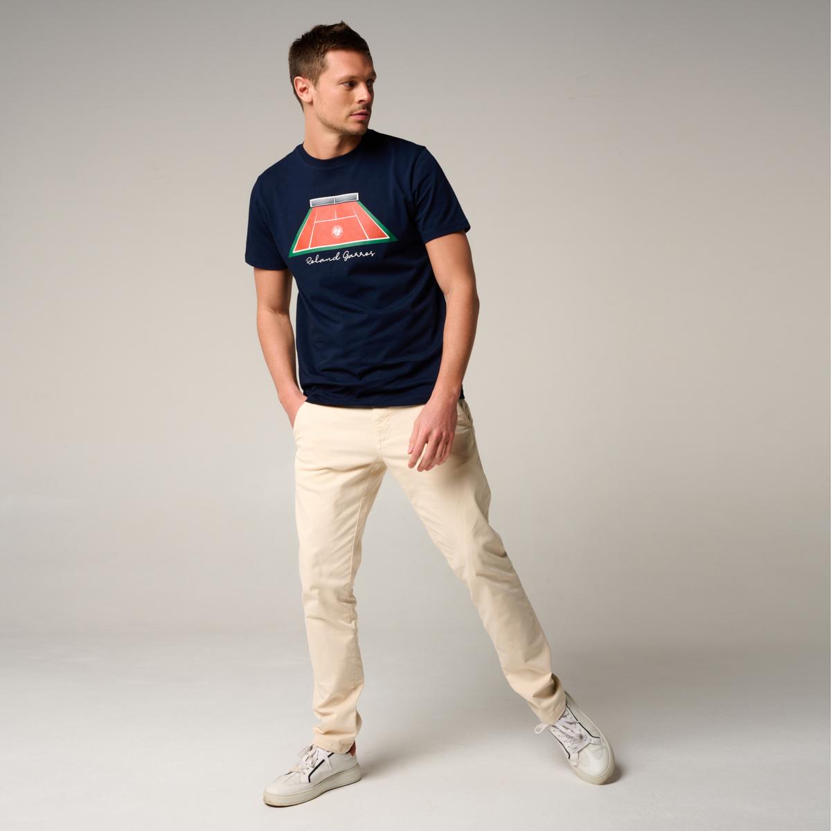 Roland-Garros man Court T-Shirt - Navy | Roland-Garros Store