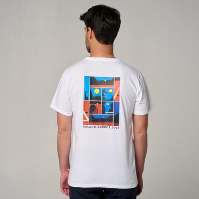 Roland Garros 2020 Men's Official Poster T-Shirt - white