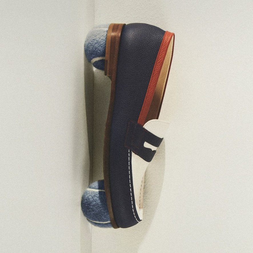 J.M Weston x Roland-Garros Men's Moccasins - Navy | Roland-Garros