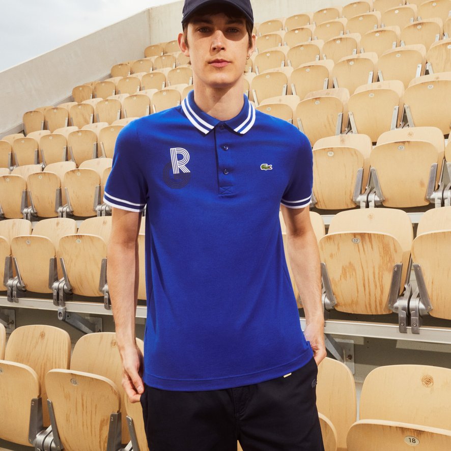 Lacoste for Roland-Garros man shirt - Lazuli | Store