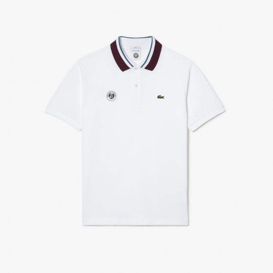 Lacoste x Roland Garros Unisex Referee Polo White Roland Garros Store