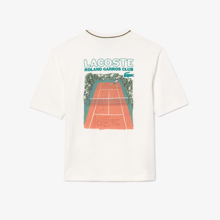 Lacoste x Roland-Garros Club Man T-Shirt - Ecru | Roland-Garros Store