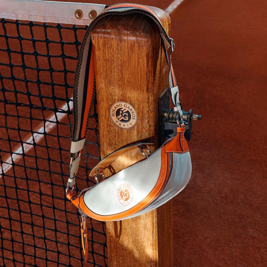 Lancel Paris x Roland-Garros Zipped Cross Body Bag - Ecru | Roland