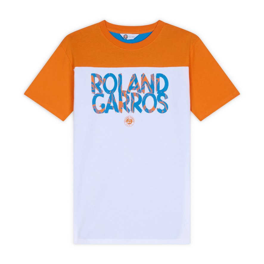 Roland-Garros man Pop Energy T-Shirt - White and Clay Court