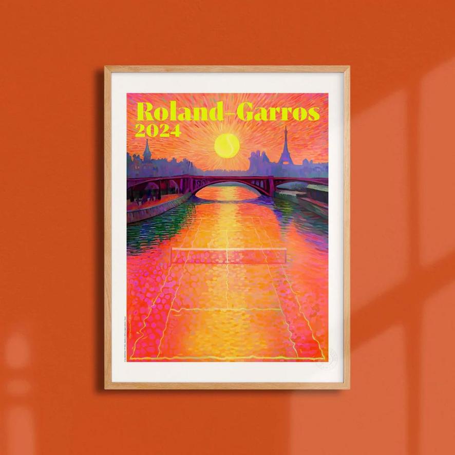 Oneart x Roland-Garros RG 2024 Poster30x40 cm in a pouch - Clay