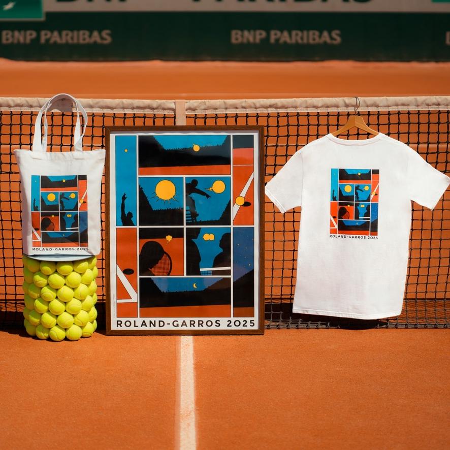 Official 2025 tournament poster - Multicolor | Roland-Garros Store