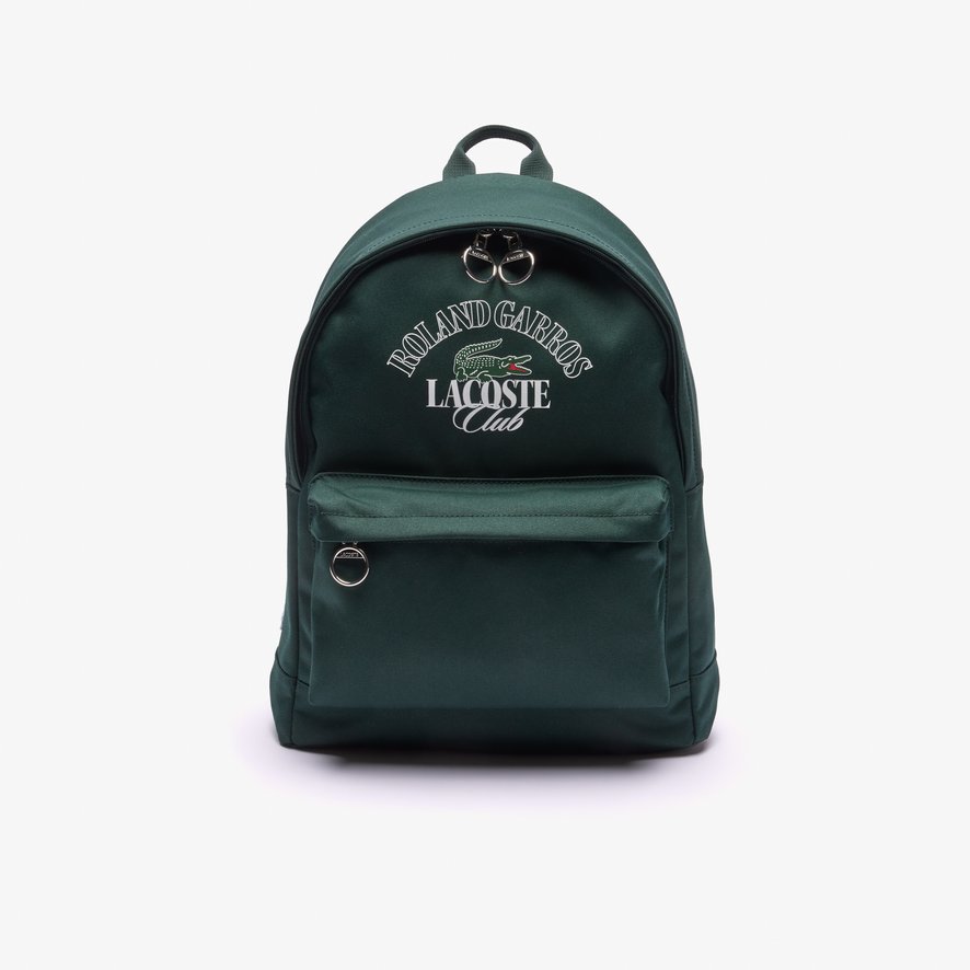 Lacoste x Roland Garros Unisex s Club edition Backpack Green Roland Garros Store