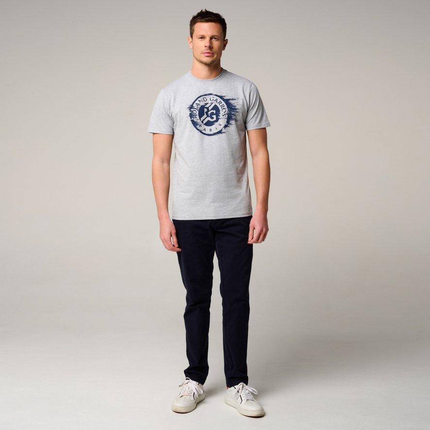 Roland-Garros logo men's t-shirt - Heather Grey | Roland