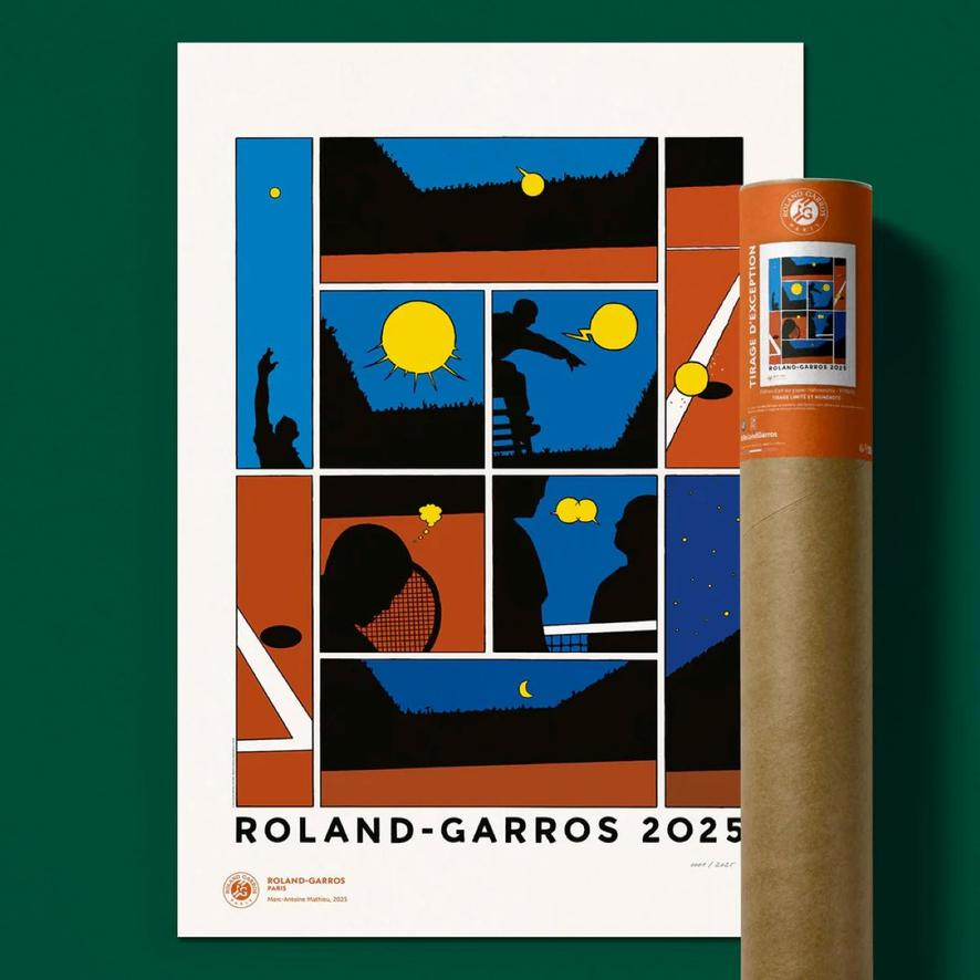 Oneart x Roland-Garros RG 2025 Exceptional poster70x100 cm in tub