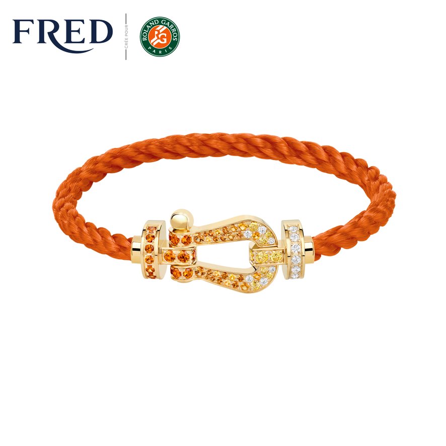 FRED Force 10 bracelet for Roland-Garros - Large model 18K yellow