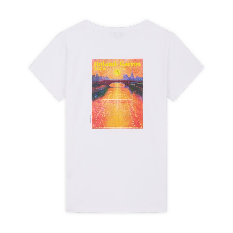 Roland Garros 2024 Women's Official Poster T-Shirt - White