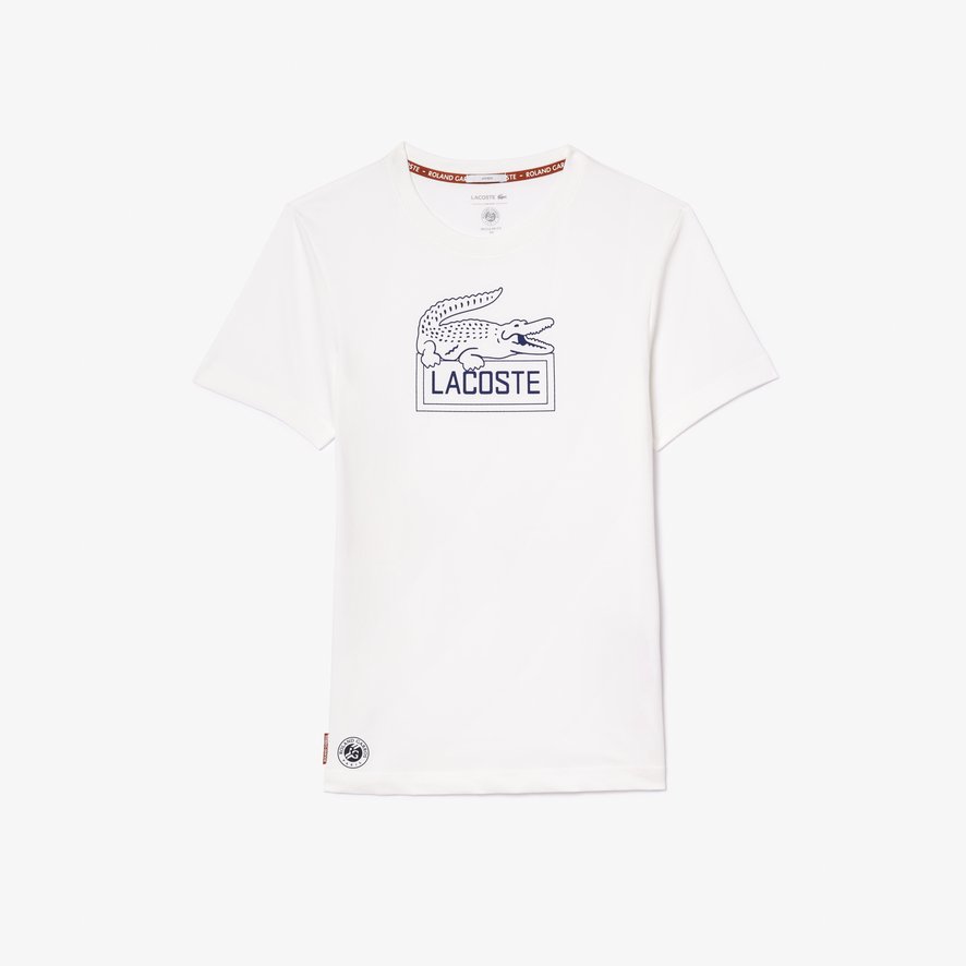Tee shirt lacoste blanc on sale