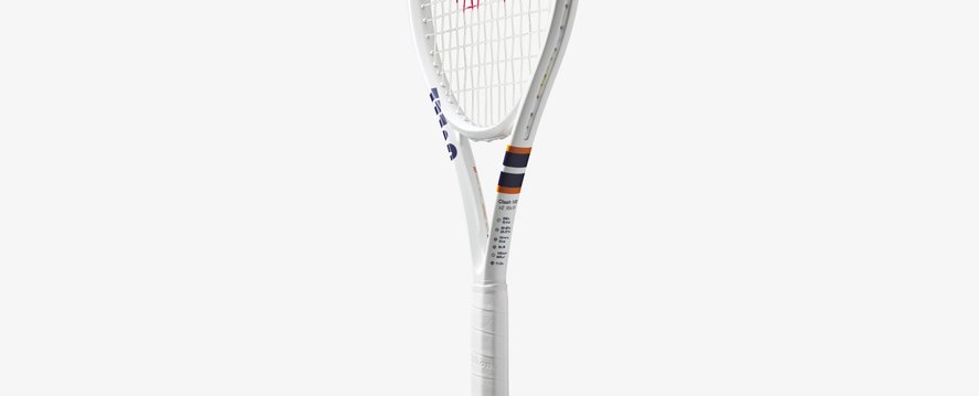 Wilson x Roland-Garros Clash 100 V2 Tennis Racket - White and Clay