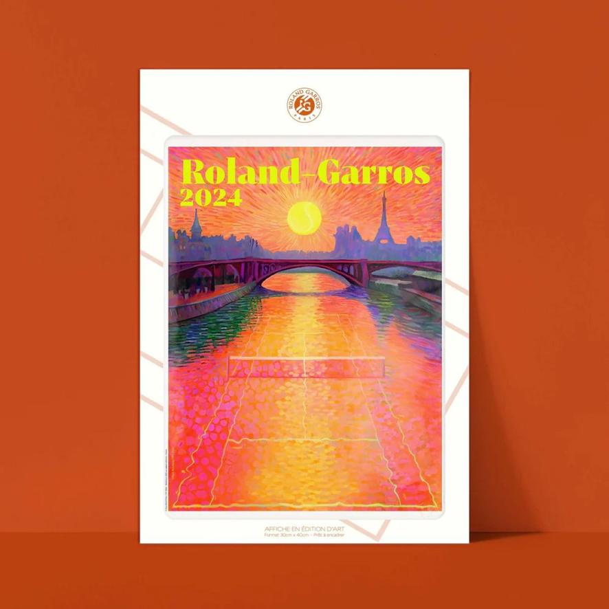 Oneart x Roland-Garros RG 2024 Poster30x40 cm in a pouch - Clay