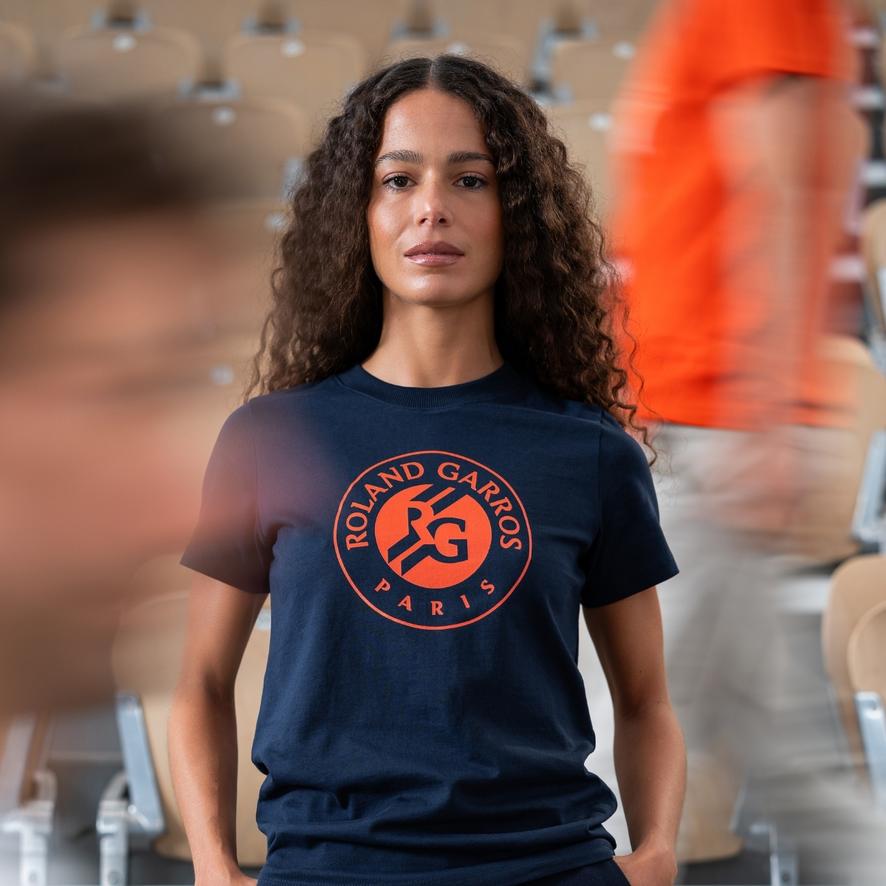 Roland-Garros woman logo T-shirt - Navy | Roland-Garros Store