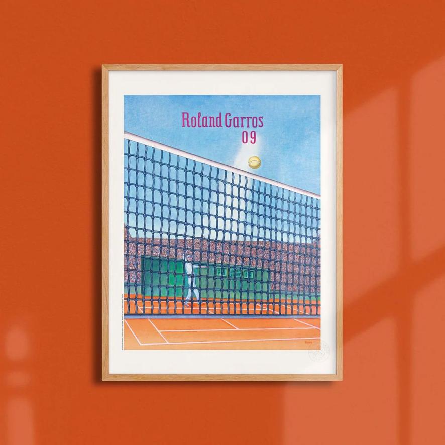 Oneart x Roland-Garros RG 2009 Poster30x40 cm in a pouch - Clay