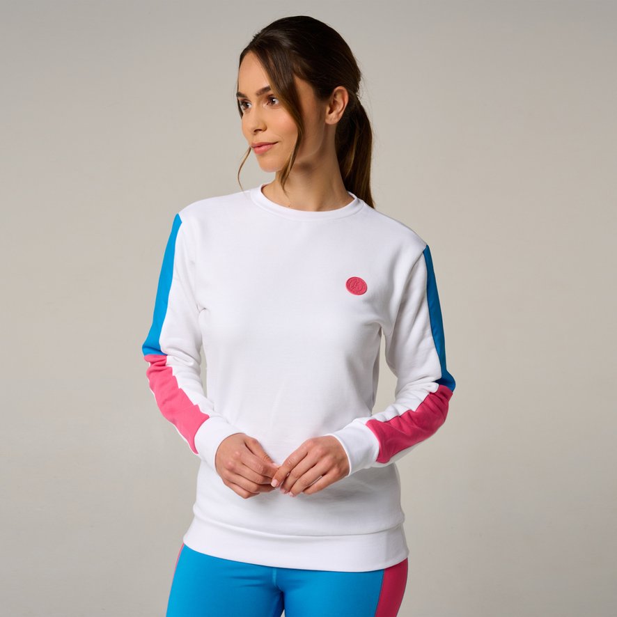 Roland Garros woman Pop Energy Sweatshirt Blue and Pink Roland Garros Store