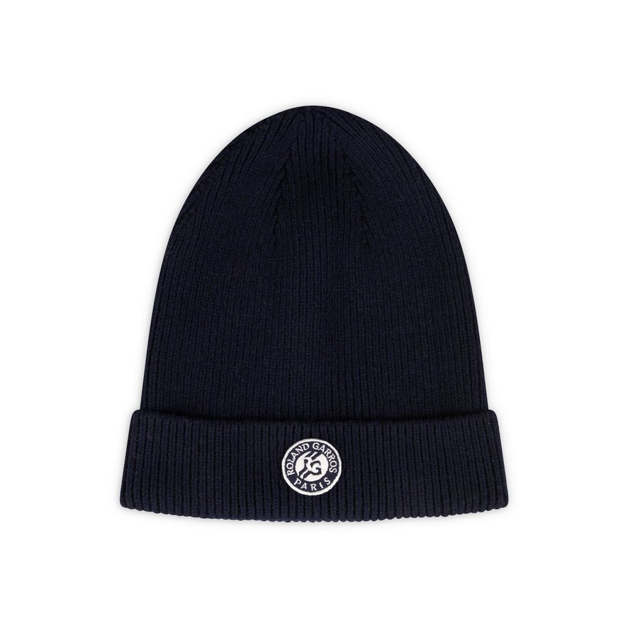 Roland Garros wool and cashmere beanie   Navy   Roland Garros Store